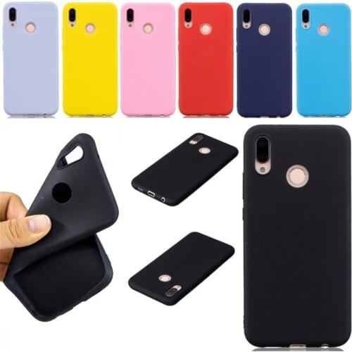 Candy Color Silicone Phone Case For Huawei P20 Lite Y6 2019 Y5 Y6 Y7 Y9 2018 Y9 Prime 2019 Y5P Y6P Y7P Matte Soft TPU Back Cover