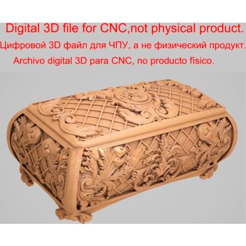 Digital file beautiful box 3d model STL relief for cnc STL format 3d model for cnc stl relief artcam vectric aspire 2019-1