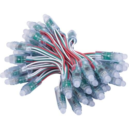 DC 5V 50PCS WS2811 RGB Full Color 12mm Pixels digital Addressable LED String Hot Selling