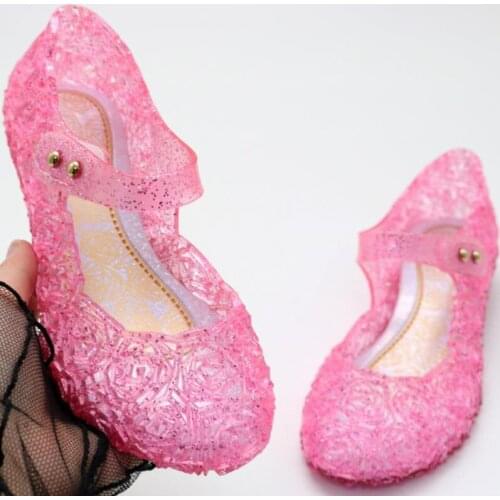 Disney Cosplay Ice Snow Shoes Cartoon Role Play Crystal Shoes Princess Shoes Children School Summer Shoes Party