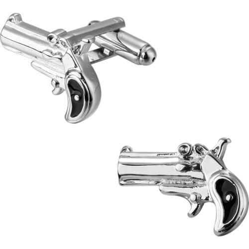 Hot selling high quality brass sports entertainment circle pistol Cufflinks Wedding gift brand mens shirt cuff Cufflinks