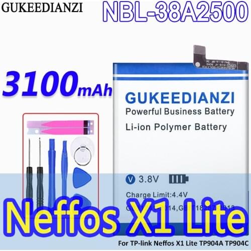 GUKEEDIANZI NBL-38A2500 3100mAh High Capacity Battery For TP-link Neffos X1 Lite TP904A TP904C