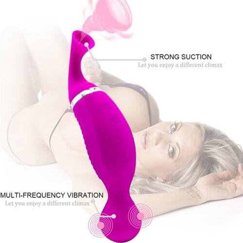 Clitoral Sucking Vibrator with 12 Suction Rechargeable Waterproof Stimulator Blowjob Oral Nipple Erotic Sex Toys For Women