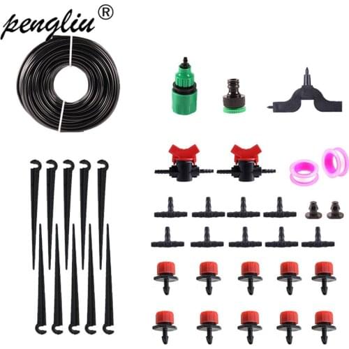 5M/15M/25M 4/7 mm Garden Watering Irrigation Kit 4/7mm Hose Controllable Switch Plant Automatic Self Watering Kit IT224