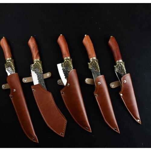 Forged Hammered Stainless Steel Meat Cleaver Bone Knife Butchers Knife Kitchen Kitchen Knife Slicing Knife Cooking Knife