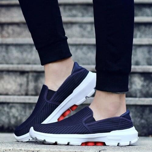 GILAUGH 2018 New Style Men Casual Shoes Light Breathable Comfortable Fashion Mens Flats Shoes Size 37-45