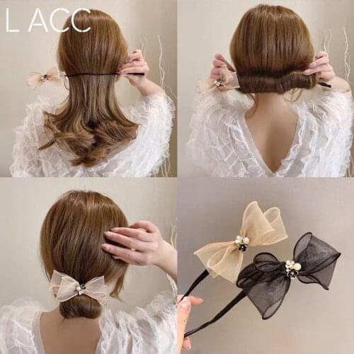 2021 Spring and Summer New Organza Hair Band Internet Celebrity Lazy Braided Hair Modeling Artifact Women