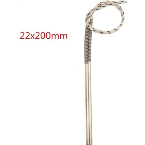 22x200mm /0.87x7.87" Single Ended Heating Element,1100W/1400W/1800W Hot Rod Heating Element Replacement 10pcs