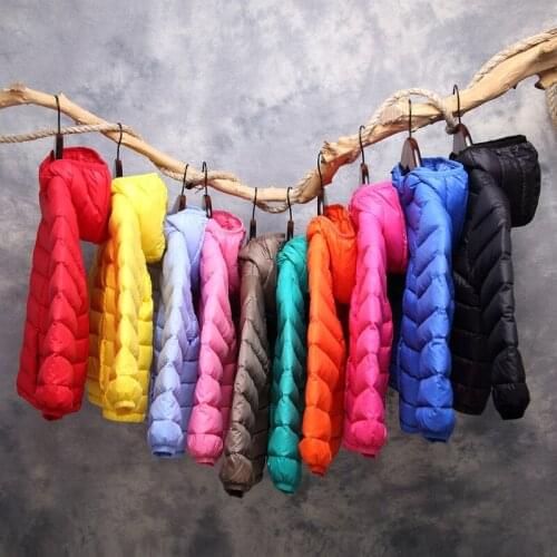 2018 Winter New Warm Boys Girls Thin 90% White Duck Down Coat Baby Kids Spring Autumn Down Jacket Children 2-10Y Outwear Clothes