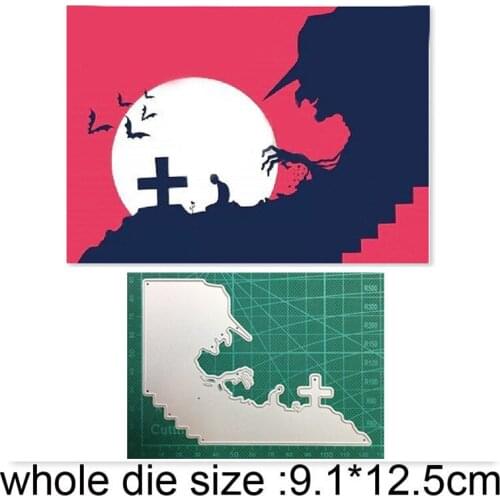 Craft dies Halloween Ghost Grave metal cutting dies cut die mold decoration Scrapbook dies knife mould blade punch stencils dies