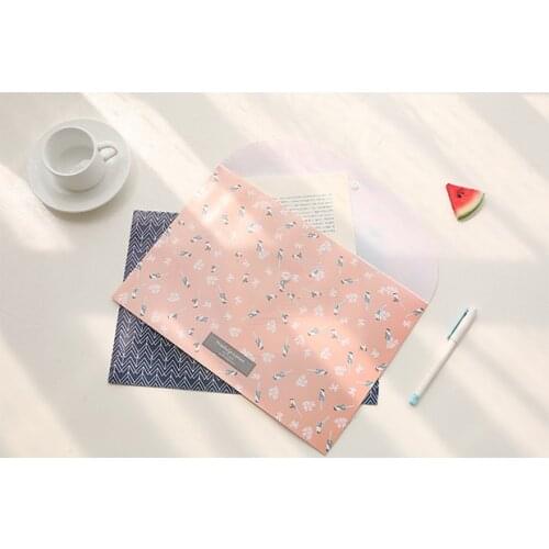 Floral A4 Document Bag Wallet Paper File Folder Stationery School Office PP Case 23*33.5cm Packaging Letter Supplies