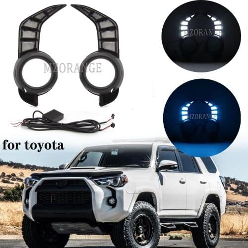 LED DRL Headlights For Toyota 4 Runner 4Runner 2014 - 2021 Daytime Running Light Car Accessories foglights Fog Lamp Decoration