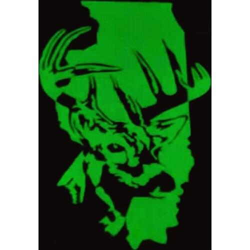 Patches Noctilucent Deer Head Stickers for Clothes Thermal Transfer Printing Pattern DIY Decoration Luminous Style Animal Patch