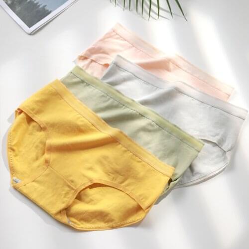 ATOXY Mid-waist Cotton Girl Panties Graphene Antibacterial Crotch Womens Briefs Solid Color Women Underwear Set 10pcs