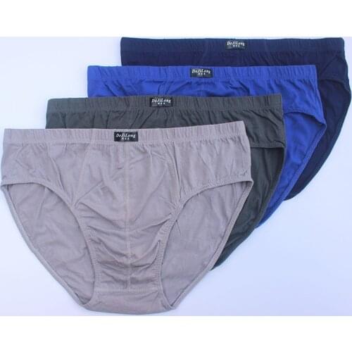 6pcs/Lot 6XL 5XL 100%Cotton Underwear Men Breathable Shorts Men Birefs Mid Waist Triangle Comfortable Men Briefs Middle aged