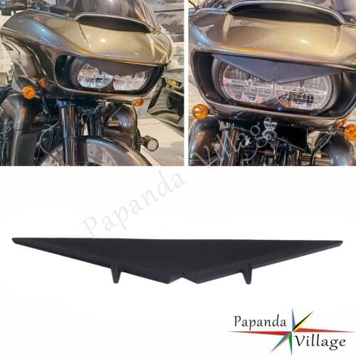 For Harley FLTRK FLTRU FLTRX FLTRXS CVO Road Glide Ultra Limited Motorcycle Headlight Eyebrow Eyelid Sticker Visor Trim 2015-Up