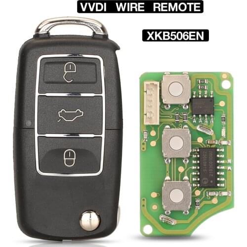 Kutery PN:XKB506EN Universal Wire Smart Remote Flip Fioding Car Key 3 Buttons For VW B5 Style For VVDI Key Tool VVDI2