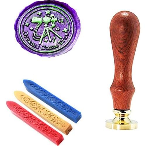 Dreams come true Vintage Wax Seal Stamp Sticks Melting Spoons Candles Set Sealing Wax