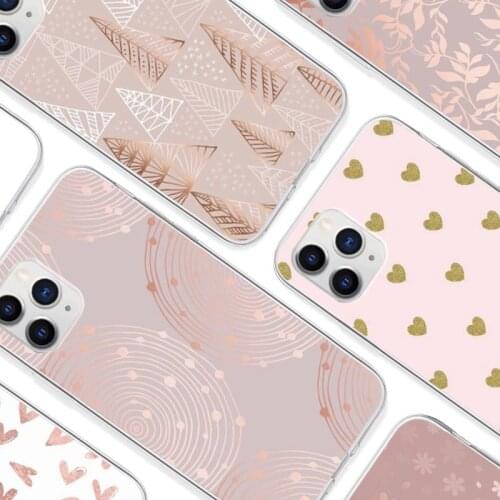 For women Gold Love heart mobile phone Transparent case for Huawei P20 P40 lite P30 pro P smart 2019 Nova 3e 6 se cover