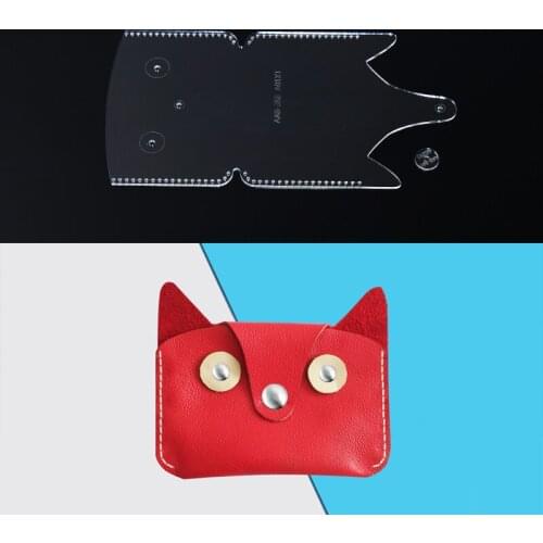 1set High Quality Acrylic Template Hand crafting Set DIY Craft For Leather cartoon Wallet Bag Pattern 11.5*10*1cm