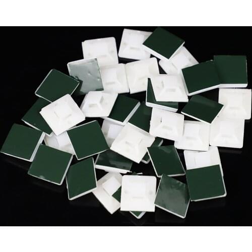 100Pcs Plastic Self Adhesive Cable Tie Mount Base Holder White 20 25 30 40mm Since the glue type