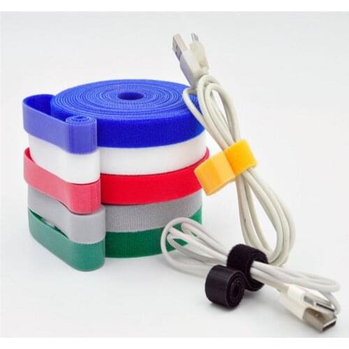 2.5cm X 25meters self stick cable tie /Self locking wire cable tie ,1pc/lot