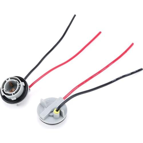 2pcs BA15S 1156 Wired Light Bulb Socket Holder P21W Car Lamp Socket Adapter Connector Harness Wiring