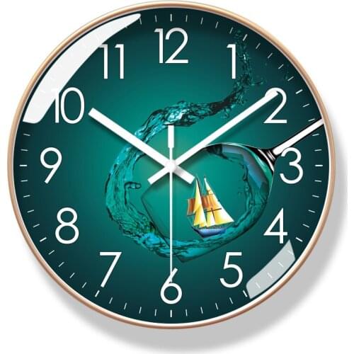 2021 Round Creative Mute Wall Clock Modern Design Silent Nordic Art Clocks for Home Decoration Kitchen Living Room Decor