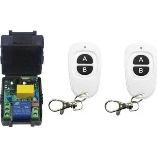 220 v 1 ch remote control switch 1 piece receiver + 2 piece transmitter 2 key 2016 new 46 mm*38.5mm*17mm