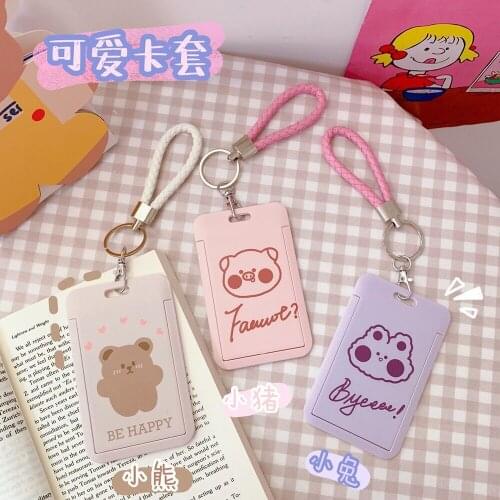 Bentoy Milkjoy Bear Bus Bank Credit Card Bag Girls Drivers license Case Bag Pendant Accessories Cute Korea Japan Fashion Bear