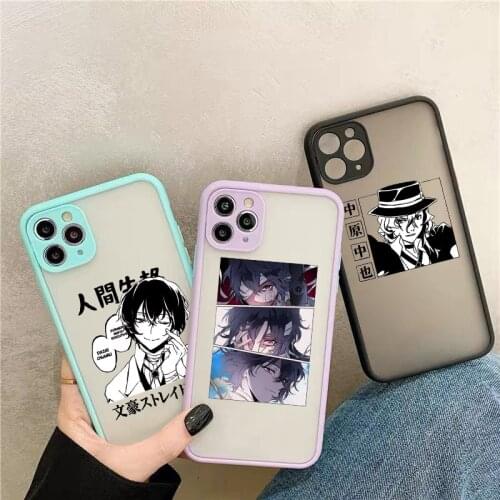 Bungo Stray Dogs Phone Case for IPhone 12 XR 11 Pro XS MAX SE 2020 8 7 6Plus X XS Japan Anime Silcone Cover Hard PC Clear Coque