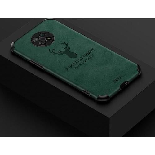For Xiaomi Redmi Note 9T Case Soft Silicone+Leather PU Deer shockproof protective Back Cover Case for xiaomi redmi note 9t