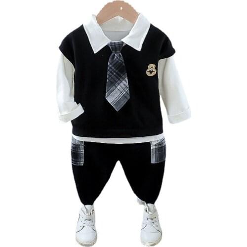Baby Fashion Cotton Clothing Suits Children Boys Letter Printing 2 Pcs/Suits Autumn Style Toddler Sport Clothes Sets Tracksuits