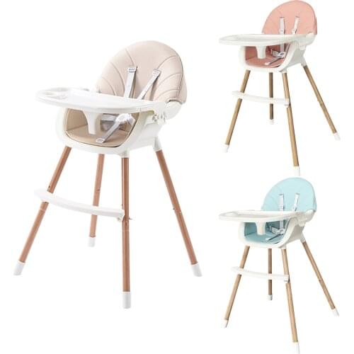 Baby Dining Chair With Safety Strap Height Adjustable High Chair With Feeding Tray Home Plastic Highchair With Removable Tray