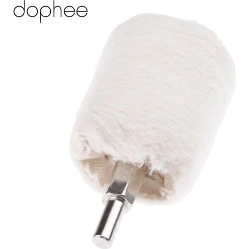 Dophee Dremel Accessories 40mm/1.5" Cylindrical Cotton Polishing Brush Grinding Buffing Wheel for Drill Rotary Tool 1/4" Shank*1