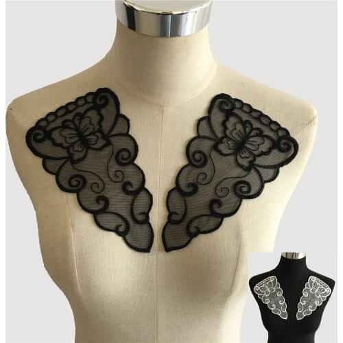 Lace and ornaments Butterfly sleeve Laces collar Embroidery Sewing Organza DIY Lace fabric needlework lace underwear Accessories
