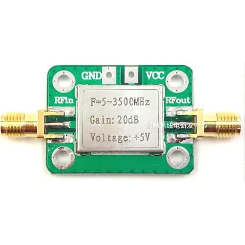 LNA 5-3500MHz RF Broadband Low Noise Amplifier Gain:20dB RF amplifier for FM HF VHF / UHF Ham Radio