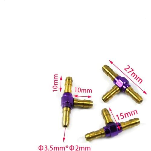 1pc Metal 3 Way T Shape Tee Joint Fuel Hose Valve Joiner For Nitro Gas Engine 3mm RC Car Airplane Parts