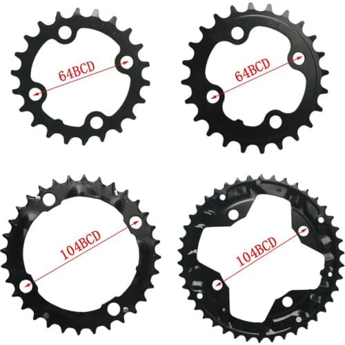 MTB Bike Chaingring 64/104 BCD 44T 42T 32T 24T 22T Tooth Disc Patch Mountain Bike Repair Chain Wheel Steel