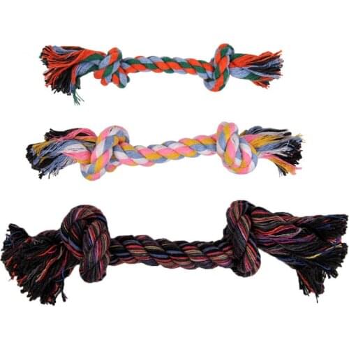 Pet Bite Rope Double-section Pet Grinding Teeth Clean Teeth Cotton Rope Dog Toys Dog Toys Interactive Dog Supplies