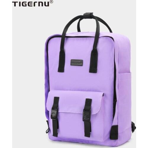 Tigernu Casual School Backpack Light Fashion Female Bags 14 inch Mini Backpacks For Men Women Colorful Canva Backpacks For Grils