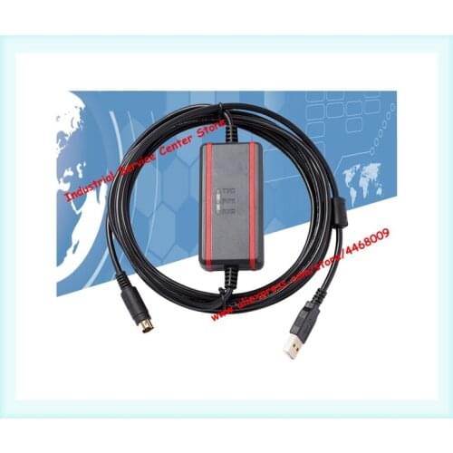Applicable Q Series PLC Programming Cable Data Download Programming Cable USB-QC30R2 Turn Round Head 6 Pin