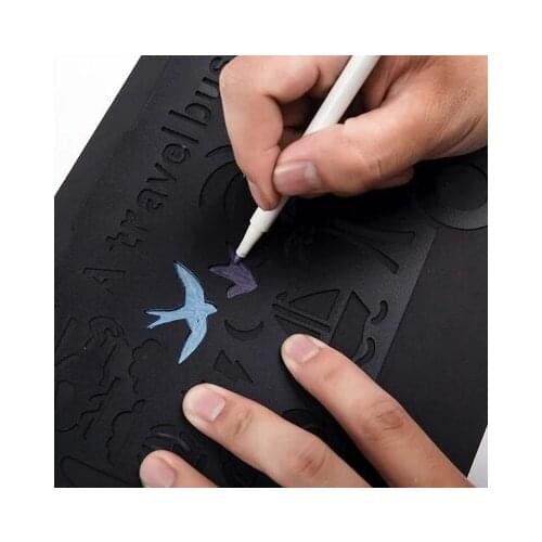 Template tool Theme Lace Ruler Diy Handmade Drawing Template Openwork Student Stationery Tool Material Board Plastic