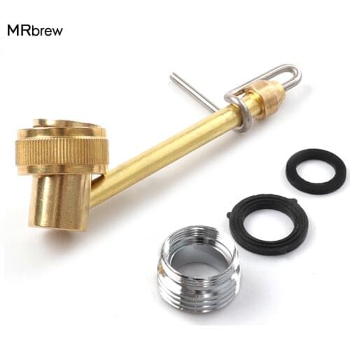 New Brass Carboy & Bottle Washer Faucet Adapter, Home Brew Water Jet Beer Making