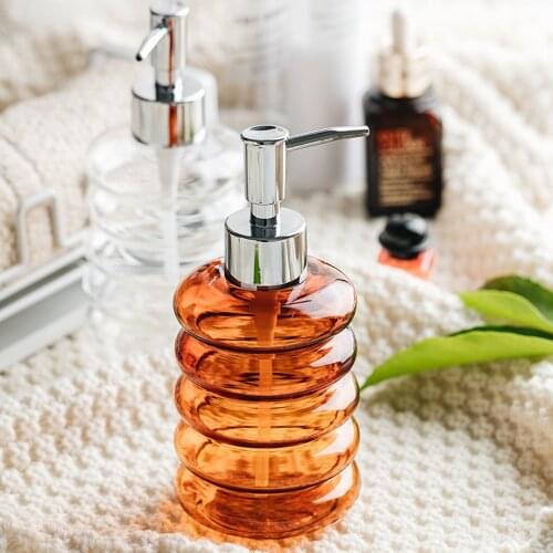 300ml Glass Soap Dispenser Bathroom Body Washing Hand Sanitizer Shampoo Bottle Home Lotion Liquid Replace Empty Sub-bottle