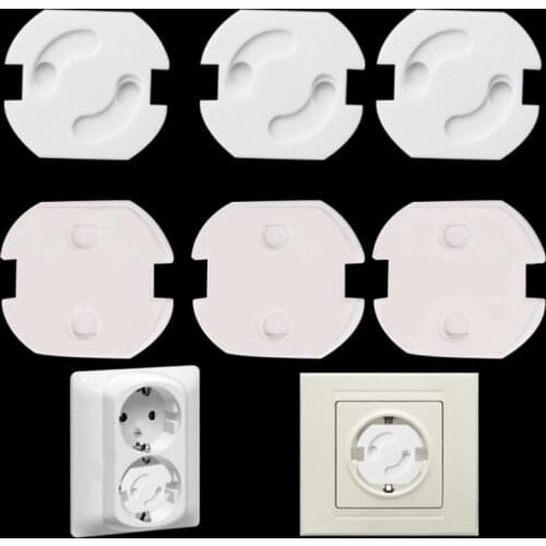 10pcs EU Power Socket Electrical Outlet Baby Kids Child Safety Guard Protection Anti Electric Shock Plugs Protector Rotate Cover