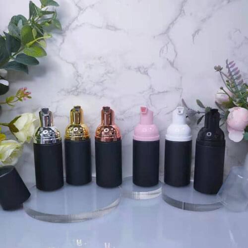 10Pcs 60ml / 30ml Bright Black Plastic Foam Pump Bottle Cleaner Soap Dispenser Foam Container Refillable Empty Cosmetic Bottle