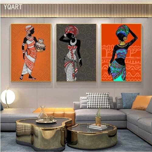 African Tribal Women Dance Wall Pictures Canvas Paintings Oil Painting Print Posters Modern Wall Art for Home Living Room Decor