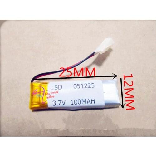 Tablet battery Bluetooth Battery 3.7V lithium battery 051225 501225 100MAH MP5 Voice Recorder Battery