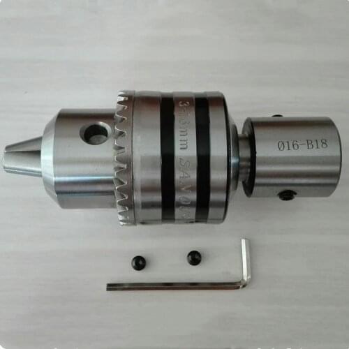 B16+13mm drill chuck arbor B16 adapter motor shaft connecting rod with inner hole 8mm 9 10 11 12mm 13 14 15 16 17 18 19 20mm